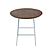 Rossmore - White Base Side Table - Walnut Top, Walnut by LeisureMod