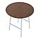 Rossmore - White Base Side Table - Walnut Top, Walnut by LeisureMod