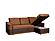 Nemo Sectional Sofa Sleeper with Storage Brown by Skyler Designs