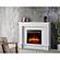 Sophia White Traditional Mantle w/Log Fireplace by Smart Furniture