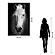 SF1375 Temp Glass w/Foil - White Horse (40x60) by Classy Art