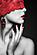 SF1377 Temp Glass w/Foil - Red Lace (40x60) by Classy Art