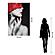 SF1377 Temp Glass w/Foil - Red Lace (40x60) by Classy Art
