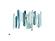 SF1385 Temp Glass w/Foil - Abstract Blue/White/Gold 2 (40x60) by Classy Art