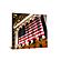 SF1391 Temp Glass w/Foil - Flag across Stock Exchange (40x60) by Classy Art