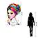 SF1406 Temp Glass w/Foil - Lady of Color (40x60) by Classy Art