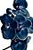 SF1413 Temp Glass w/Foil - Blue Orchid (40x60) by Classy Art