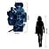 SF1413 Temp Glass w/Foil - Blue Orchid (40x60) by Classy Art
