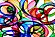 SF1415 Temp Glass w/Foil - Collage of Colors (60x40) by Classy Art