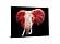 SF1424R Temp Glass w/Foil & Rhinestones - Elephant Red (60x40) by Classy Art