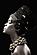 SF1425R Temp Glass w/Foil & Rhinestones - Woman Side Profile (40x60) by Classy Art