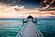 SF1460 Tempered Glass w/Foil - Ocean Hut (40x60) by Classy Art