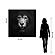SF1624 Temp Glass w/Foil - Lion B & W (50x50) by Classy Art