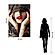 SF1658 Temp Glass w/Foil - Red Lip Shaw (40x60) by Classy Art
