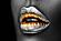 SF1754 Temp Glass w/Foil - Golden Lips (60x40) by Classy Art