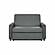 Sealy Sammy Twin Pop-Up Convertible Chair-Sleeper in Romulus Charcoal