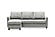 Sealy Jenson Queen Sofa Bed w/Storage Chaise in Laurent Smoke