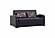 Sleep Plus Black PU Loveseat Full Sleeper by Casamode