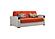 Sleep Plus Orange Loveseat Full Sleeper by Casamode