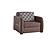 Speedy Dark Brown Convertible Armchair by Casamode