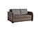 Speedy Dark Brown Fabric Convertible Loveseat by Casamode