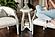 Surfside Chairside Table - Weathered White by Lineage Collections