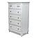 Surfside 5 Drawer Chest - Distressed White by Lineage Collections