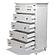 Surfside 5 Drawer Chest - Distressed White by Lineage Collections