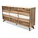 Laguna 3-Door Credenza - Brown & White by Lineage Collections
