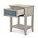 Ocean Isles 1 Drawer Woven Nightstand w/Power and USB A - Ocean Blue and Aged Ivory by Lineage Collections