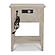 Ocean Isles 1 Drawer Woven Nightstand w/Power and USB A - Ocean Blue and Aged Ivory by Lineage Collections