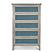 Ocean Isles 5 Drawer Woven Chest - Ocean Blue and Aged Ivory by Lineage Collections