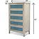 Ocean Isles 5 Drawer Woven Chest - Ocean Blue and Aged Ivory by Lineage Collections