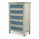 Ocean Isles 5 Drawer Woven Chest - Ocean Blue and Aged Ivory by Lineage Collections