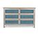 Ocean Isles 6 Drawer Woven Dresser - Ocean Blue and Aged Ivory by Lineage Collections