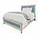 Ocean Isles King Woven Bed - Ocean Blue and Aged Ivory by Lineage Collections