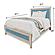 Ocean Isles Queen Woven Bed - Ocean Blue and Aged Ivory by Lineage Collections
