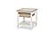 Island Breeze 1-Basket End Table - Weathered Wood/White by Lineage Collections
