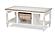Island Breeze 1-Basket Coffee Table - Weathered Wood/White by Lineage Collections