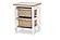 Island Breeze 2-Basket Storage Cabinet - Weathered Wood/White by Lineage Collections
