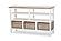 Island Breeze 3-Basket Entertainment Centre - Weathered Wood/White by Lineage Collections