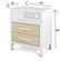 Miramar 2 Drawer Woven Nightstand w/Power and USB A + C - Sand and Stark White by Lineage Collections