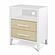 Miramar 2 Drawer Woven Nightstand w/Power and USB A + C - Sand and Stark White by Lineage Collections