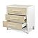 Miramar 3 Drawer Woven Nightstand w/Power and USB A + C - Sand and Stark White by Lineage Collections