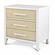 Miramar 3 Drawer Woven Nightstand w/Power and USB A + C - Sand and Stark White by Lineage Collections