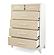 Miramar 6 Drawer Woven Chest - Sand and Stark White by Lineage Collections