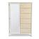 Miramar Woven Mirrored Door & 6 Drawer Chest - Sand and Stark White by Lineage Collections