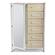Miramar Woven Mirrored Door & 6 Drawer Chest - Sand and Stark White by Lineage Collections