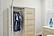 Miramar Woven Mirrored Door & 6 Drawer Chest - Sand and Stark White by Lineage Collections