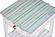 Picket Fence End Table - Distressed Bleu/White by Lineage Collections